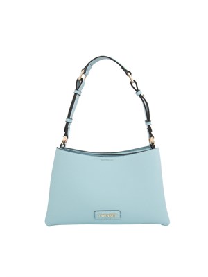 Borsa a spalla celeste Twinset ecopelle martellata in DONNA