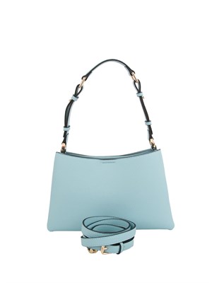 Borsa a spalla celeste Twinset ecopelle martellata in DONNA