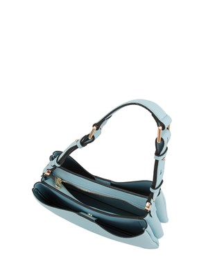 Borsa a spalla celeste Twinset ecopelle martellata in DONNA