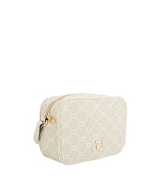 Borsa a tracolla celeste Twinset con stampa logo all over tono su tono in DONNA