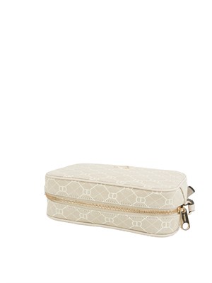 Borsa a tracolla celeste Twinset con stampa logo all over tono su tono in DONNA