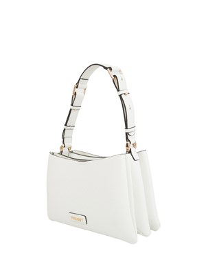 Borsa a spalla celeste Twinset ecopelle martellata in DONNA