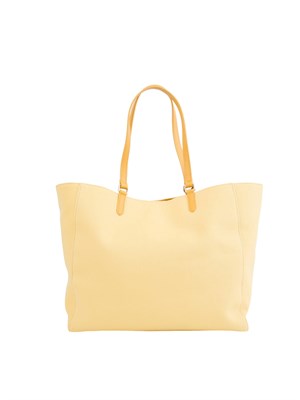 Borsa a spalla Twinset in canvas giallo e ricamo logo lettering in DONNA