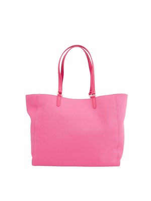 Borsa a spalla Twinset in canvas fuxia e ricamo logo lettering in DONNA