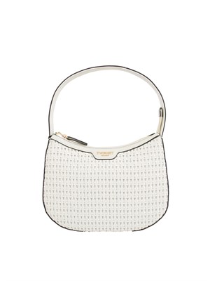 Borsa hobo bianca Twinset lavorazione intrecciata in DONNA