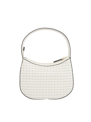 Borsa hobo bianca Twinset lavorazione intrecciata in DONNA