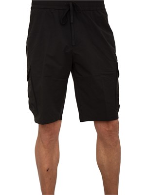 Bermuda cargo Boss in poliestere nero in UOMO