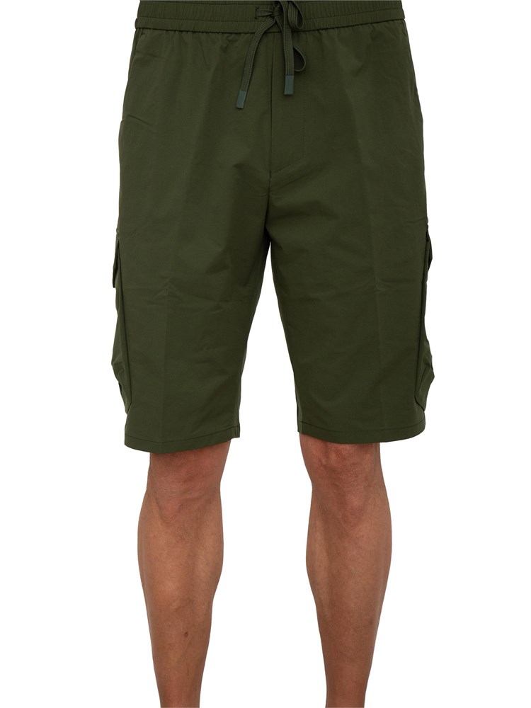 Bermuda cargo Boss in poliestere verde