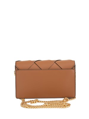 Borsa donna Michael Michael Kors modello Jet Set in pelle intrecciata cuoio in DONNA
