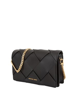 Borsa donna Michael Michael Kors modello Jet Set in pelle intrecciata nera in DONNA