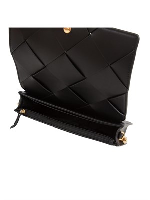 Borsa donna Michael Michael Kors modello Jet Set in pelle intrecciata nera in DONNA