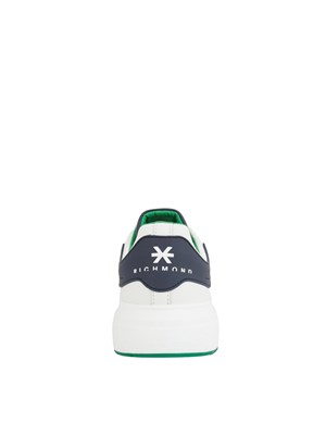 Sneakers uomo Richmond X in pelle bianca con dettagli ricamati in UOMO
