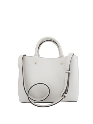 Borsa a mano Guess Jeans in ecopelle avorio effetto martellato in DONNA