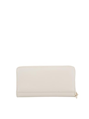 Portafoglio donna Guess Jeans in ecopelle panna con zip ad apertura ampia in DONNA