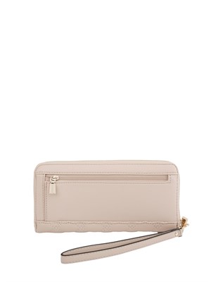 Portafoglio donna Guess Jeans in ecopelle rosa cipria con effetto matelassé in DONNA