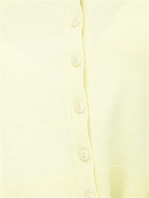 Cardigan giallo Emme Marella con bordi a costine in DONNA