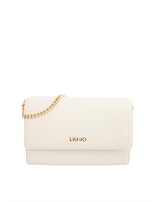 Borsa donna Liu Jo in pelle ecologica avorio con cuciture e piccola pochette in DONNA
