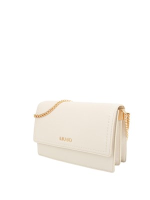 Borsa donna Liu Jo in pelle ecologica avorio con cuciture e piccola pochette in DONNA