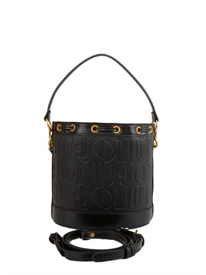 Borsa donna Liu Jo secchiello medio in ecopelle nera con logo in DONNA