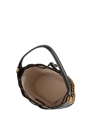 Borsa donna Liu Jo secchiello medio in ecopelle nera con logo in DONNA
