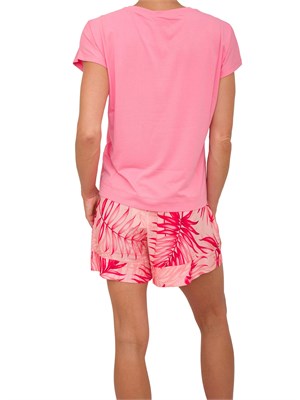 T-shirt rosa Liu Jo donna con stampa lettering sul collo in DONNA