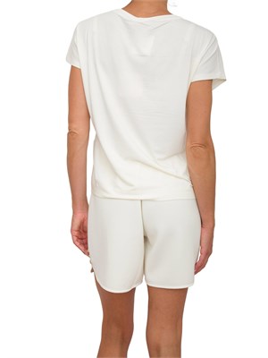 T-shirt bianca Liu Jo donna con stampa lettering sul collo in DONNA