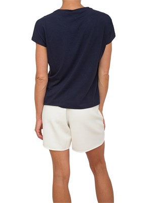 T-shirt nera Liu Jo donna con stampa lettering sul collo in DONNA