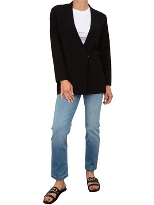 Cardigan giacca Nenette in maglia nera in DONNA