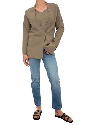 Cardigan giacca Nenette in maglia verde salvia in DONNA