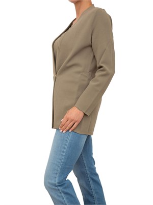 Cardigan giacca Nenette in maglia verde salvia in DONNA