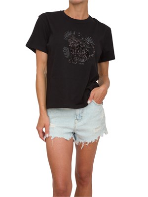 T-shirt nera Liu Jo donna con 