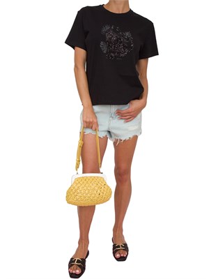 T-shirt nera Liu Jo donna con 