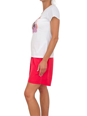 T-shirt bianca Liu Jo donna con stampa grafica con strass in DONNA