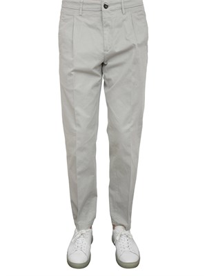 Pantalone Siviglia grigio in misto cotone lino in UOMO