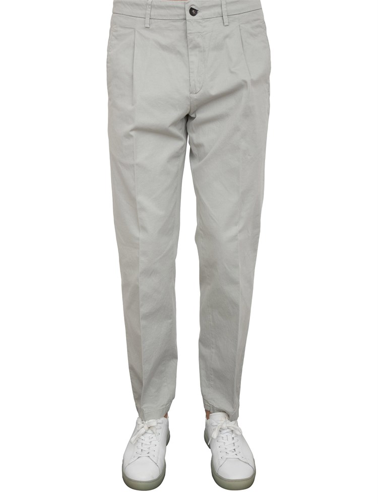 Pantalone Siviglia grigio in misto cotone lino