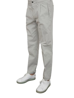 Pantalone Siviglia grigio in misto cotone lino in UOMO