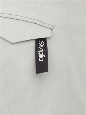 Pantalone Siviglia grigio in misto cotone lino in UOMO