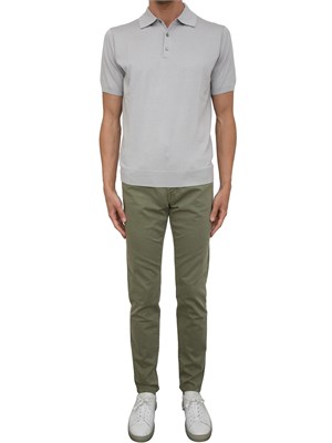Pantalone chino Siviglia verde in cotone in UOMO