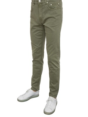 Pantalone chino Siviglia verde in cotone in UOMO