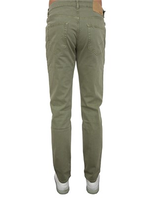 Pantalone chino Siviglia verde in cotone in UOMO