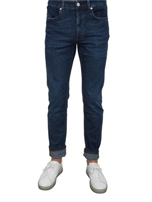 Jeans denim 5 tasche uomo Siviglia lavaggio scuro slim fit in UOMO