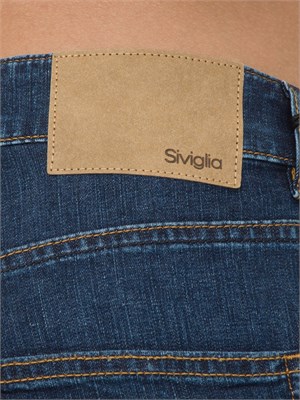 Jeans denim 5 tasche uomo Siviglia lavaggio scuro slim fit in UOMO