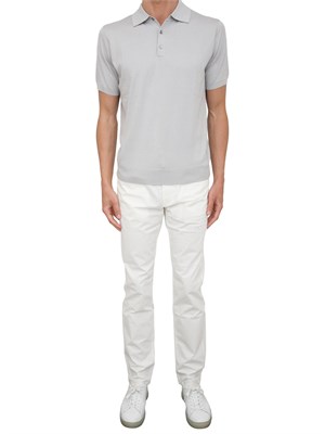 Pantalone chino Siviglia bianco in cotone in UOMO