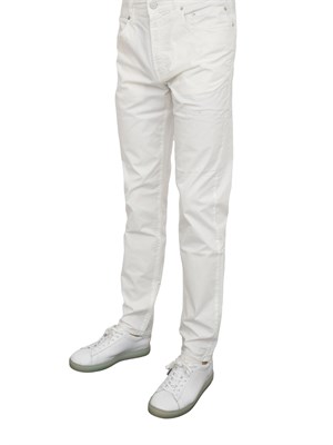 Pantalone chino Siviglia bianco in cotone in UOMO