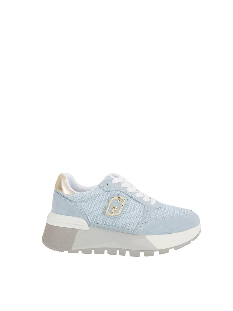 Sneakers Liu Jo celesti con suede e dettaglio rete