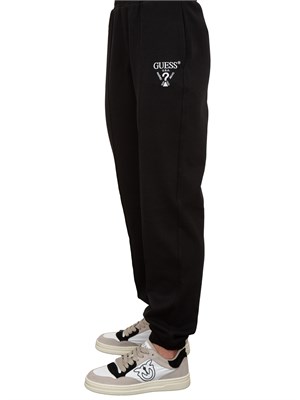 Pantaloni jogger neri Guess Jeans con logo in DONNA