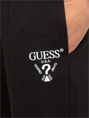 Pantaloni jogger neri Guess Jeans con logo in DONNA