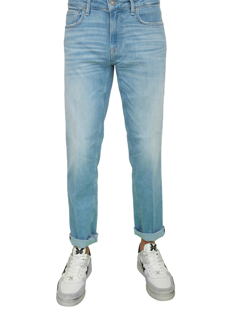Jeans uomo Guess Jeans modello slim cinque tasche con lavaggio chiaro