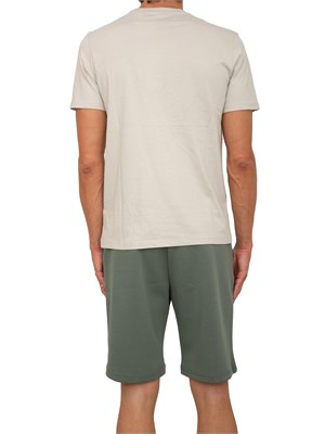 T-shirt uomo Guess Jeans in cotone beige con maxi logo davanti in UOMO