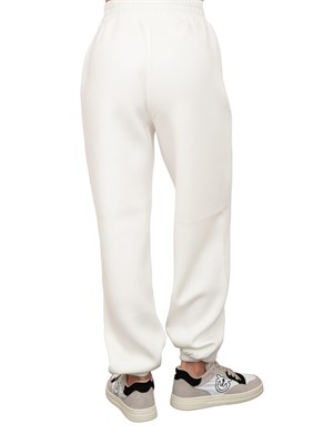 Pantalone jogger bianco Guess Jeans donna con logo strass in DONNA